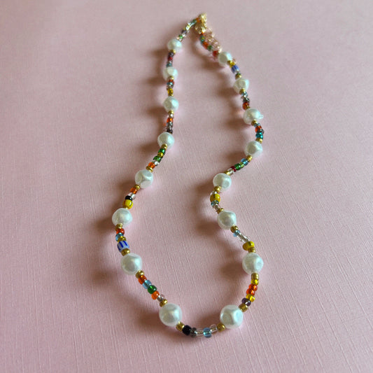 Rainbows and Pearls Necklace