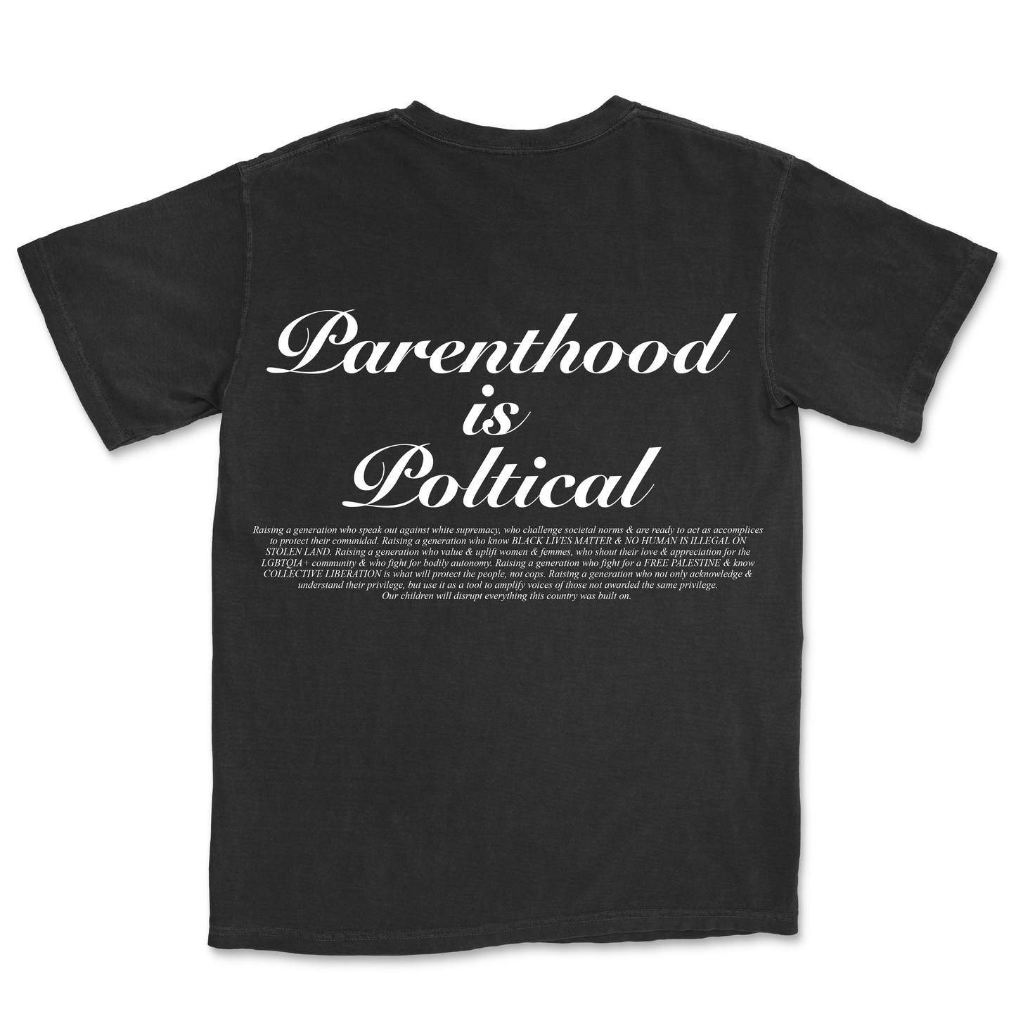 Parenthood is Political Front/Back (Black)